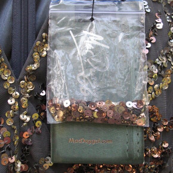 Mac Duggal 5439 Womens Embellished Cape Sleeve Gown Dress - Picture 16 of 16